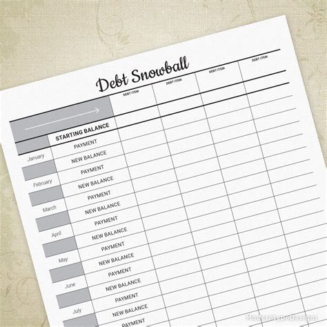 Debt Snowball Tracker Printable | Debt snowball, Debt snowball ...