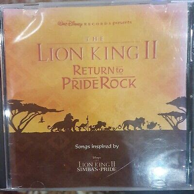 THE LION KING Ii 2 Return To Pride Rock Cd Disney Music Album Soundtrack Score £12.16 - PicClick UK