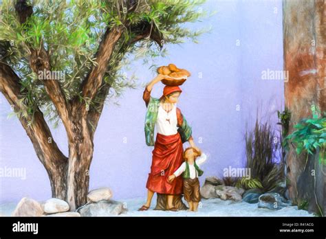 Painting of peasant Stock Photo - Alamy