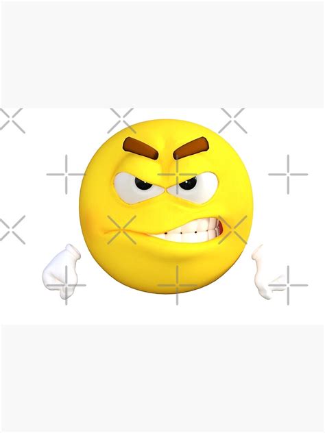 "Angry Face Emoji" Art Print for Sale by Owaiees | Redbubble