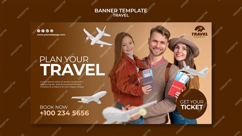 Free PSD | Gradient travel banner design template