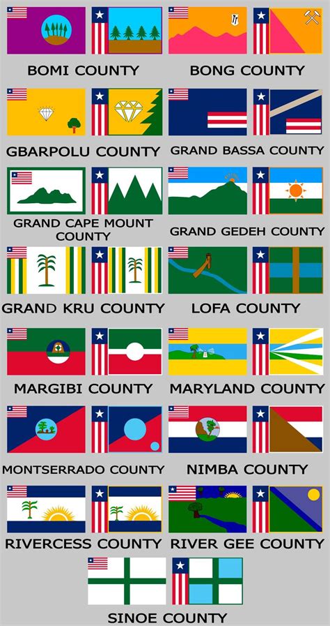 My Try on Redesigning Liberia’s County Flags : r/vexillology