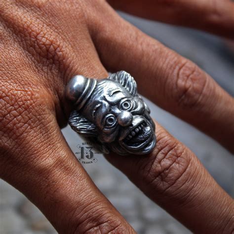 Hand Sculpted Crazy Clown Ring : Oxidized Lead Free Pewter - Etsy