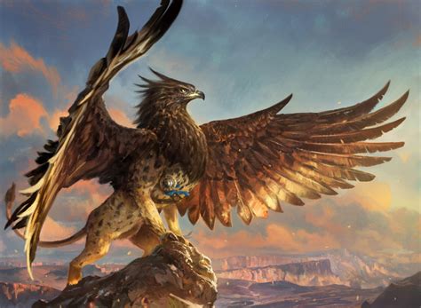 ArtStation - MTG - Goldmane Griffin, Paul Canavan | Mythical creatures ...