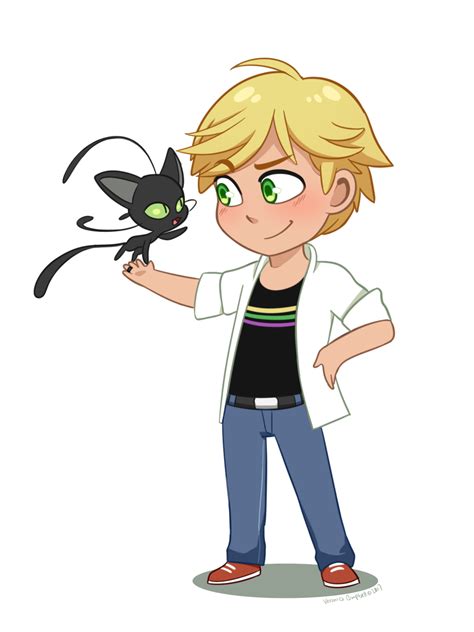 Adrien and Plagg - Miraculous Ladybug fan Art (40417637) - fanpop