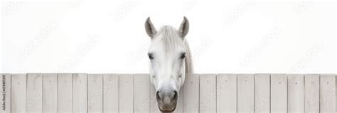 White Painted Wooden Horse Fence, Isolated on a White Background ...