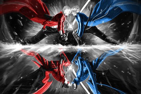 Wallpaper : anime, devils, Devil May Cry, Dante, Vergil, screenshot, mecha, computer wallpaper ...