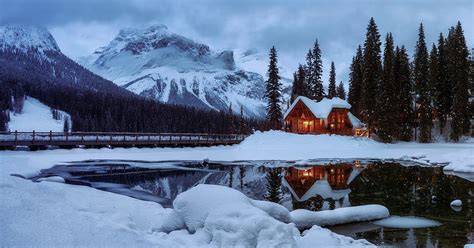 Emerald Lake Lodge in Winter Photograph by Alex Mironyuk | Pixels