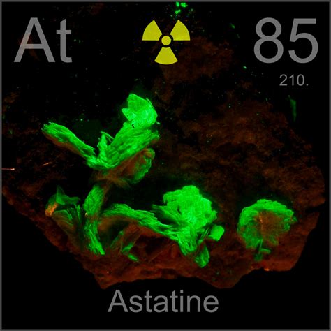 Sample of the element Astatine in the Periodic Table