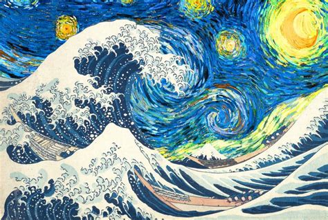 I combined "Starry Night" with "The Great Wave Off Kanagawa" - Imgur | Starry night wallpaper ...