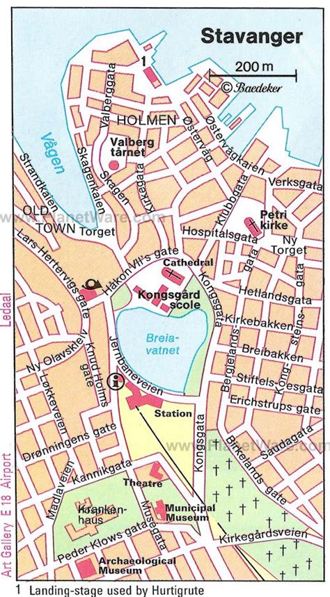 Map of Stavanger, Norway