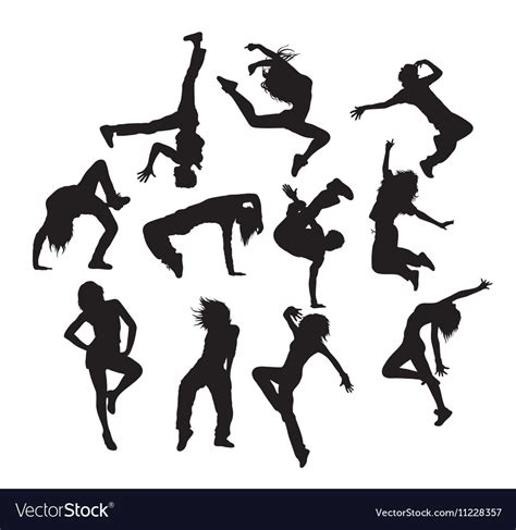 Hip Hop Dancer Silhouette Svg