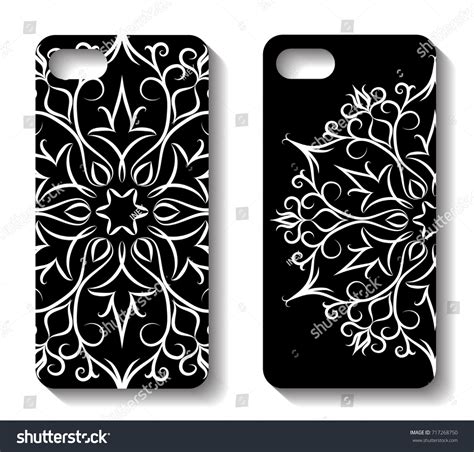 Phone Case Design Set Fashionable Floral Stock Vector (Royalty Free ...