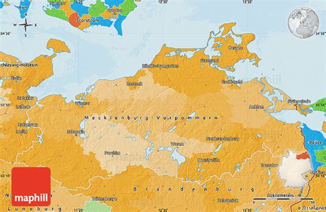 Political Map of Mecklenburg-Vorpommern