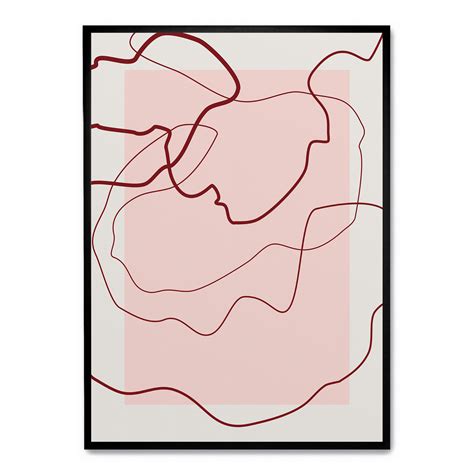 Abstract Red Lines poster | Postera.art