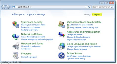 How-To Force The List View In Windows 7 Control Panel