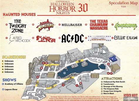 Halloween Horror Nights 2022 Orlando Map - Florida Map 2022