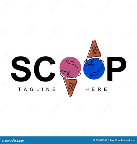 Ice Cream Gelato Logo Design, Sweet Soft Cold Food, Vector Brand ...