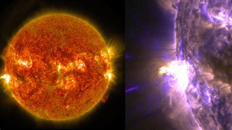 NASA captures stunning images of massive solar flare from Sunday night ...