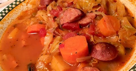 My Mobile Recipes: Smoked Sausage, Cabbage and Rutabaga Soup