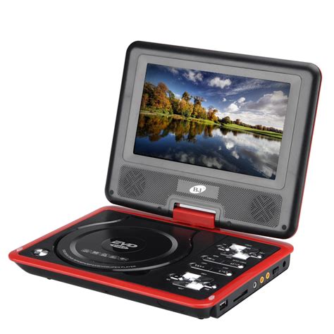 7 Inch Game Portable DVD Player (Rotatable Screen, eBook, Red) [TACC-E489]- US$46.19 - PlusBuyer.com