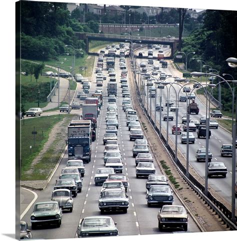 Traffic on Long Island Expressway, Queens, New York Wall Art, Canvas ...