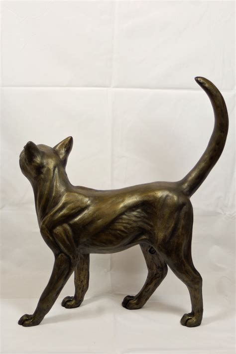 bronze resin Happy Cat - Pippa Hill Animal Sculpture