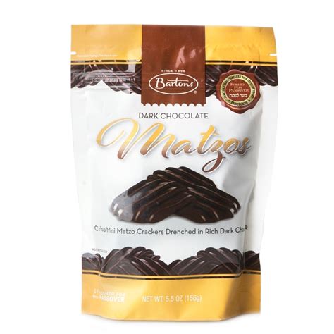 Bartons Dark Chocolate Covered Mini Matzos - 5.5oz Bag • Matzo & Matzah ...