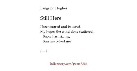 Still Here by Langston Hughes - Hello Poetry