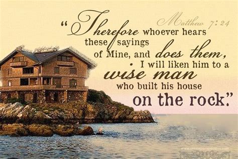 Matthew 7:24 NKJV | House on the rock, Daily devotional, Bible study