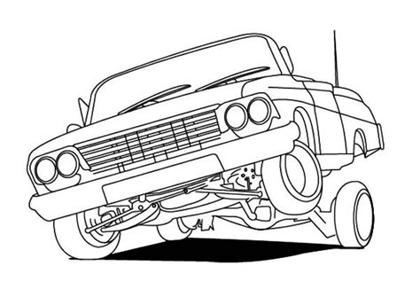 Lowrider Cars Hydraulics Coloring Pages - Download & Print Online ...