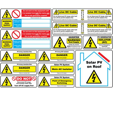 Buy our Complete Set of Solar Labels in Full Colour