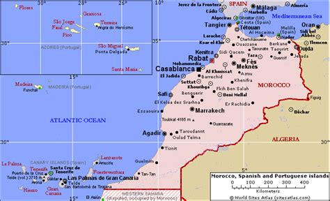 Map Of Canary Islands And Africa | Africa Map