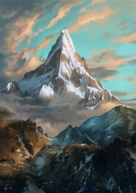 Erebor The Lonely Mountain, Denny Ibnu | Fantasy landscape, Lonely mountain, Mountain paintings