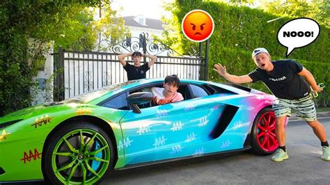 We Stole Carter Sharer Lamborghini *BAD IDEA* - YouTube