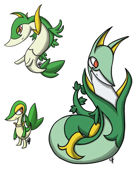 Snivy Evolution Line by yellowy-yellow on DeviantArt