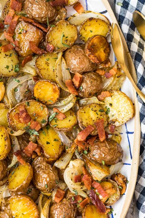 Roasted Red Potatoes with Bacon and Onion - The Cookie Rookie®