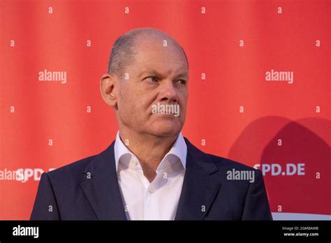 Olaf Scholz at an SPD election event on 3rd September 2021 at Zenner ...