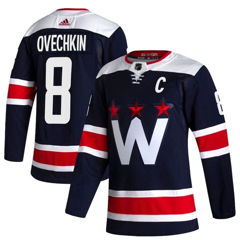 Men's adidas Alexander Ovechkin Navy Washington Capitals 2020/21 ...