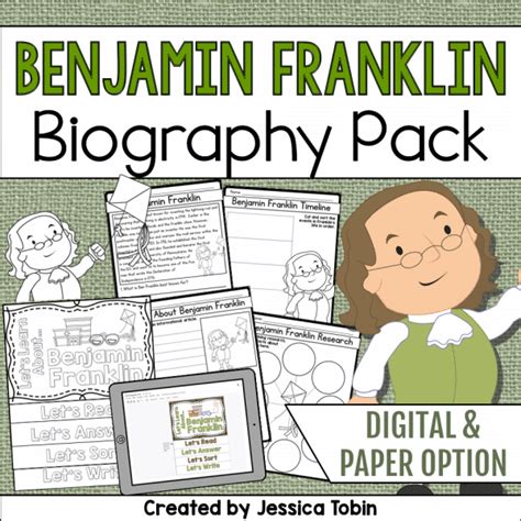 Benjamin Franklin Biography Pack - Elementary Nest