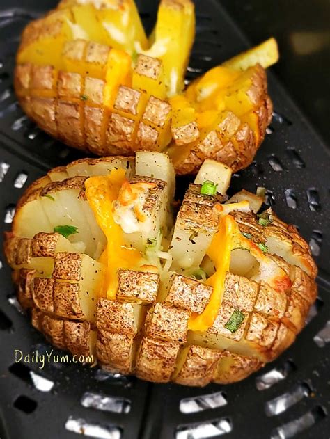 Air Fryer Blooming Baked Potatoes - Daily Yum | Recipe | Air fryer recipes easy, Air fryer ...