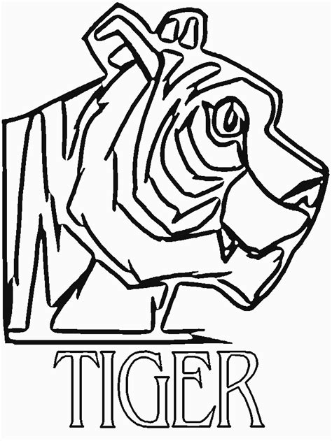 Tiger Face Coloring Page - ClipArt Best