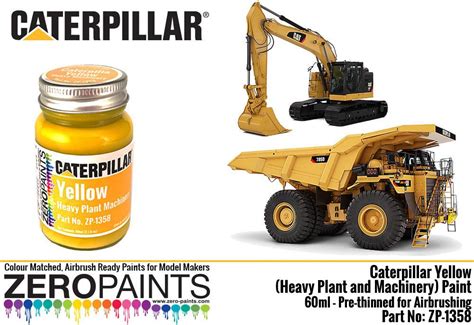 Caterpillar Yellow (Heavy Plant and Machinery) Paint 60ml | ZP-1358 | Zero Paints