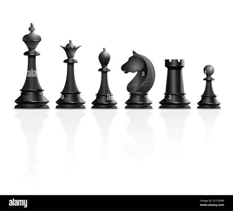 Set of black chess pieces. Vector illustration Stock Vector Image & Art ...