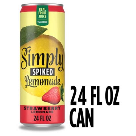 Simply Spiked Strawberry Hard Lemonade Single Can, 24 fl oz - Fred Meyer