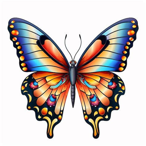 Premium AI Image | Butterfly sunset