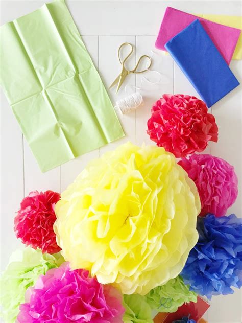 Tissue Paper Pom Pom Garland - Fraiche Living