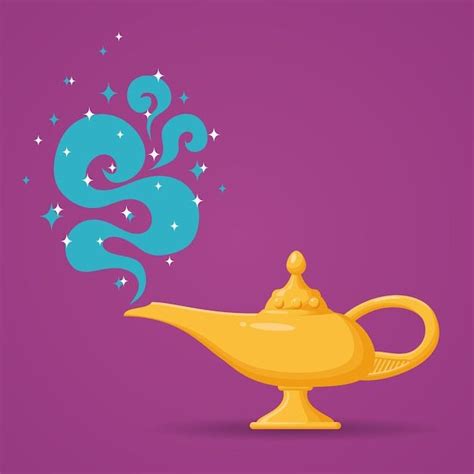 Free Vector | Magic lamp . spiritual lamp for wish | Aladdin lamp ...