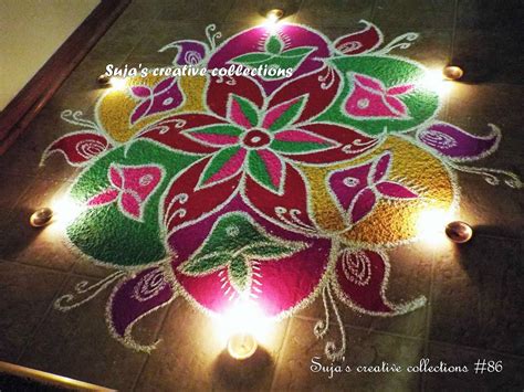 Suja's Creative Collections: Deepam Rangolis