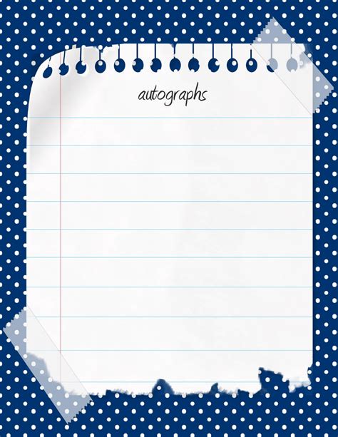 Free Printable Autograph Book Template - prntbl.concejomunicipaldechinu ...